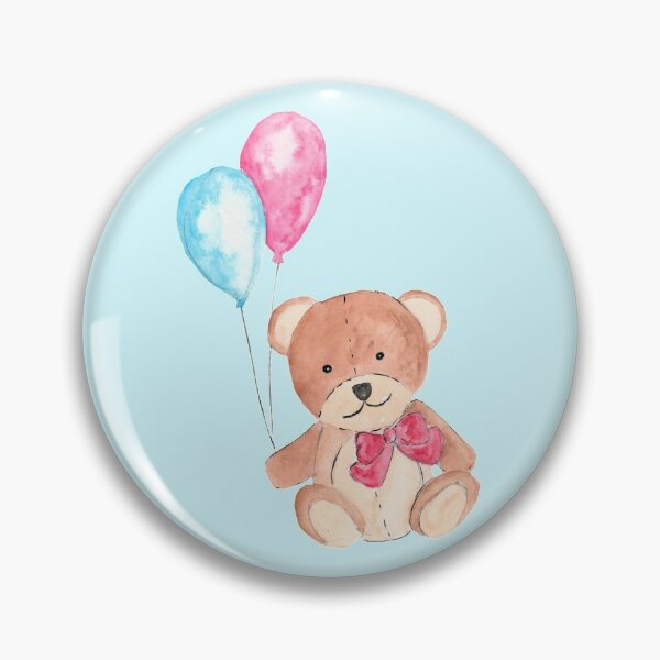 Item preview, Cute Teddy Bear Watercolor Sweet Balloons designed and sold by kristinedesigns.
