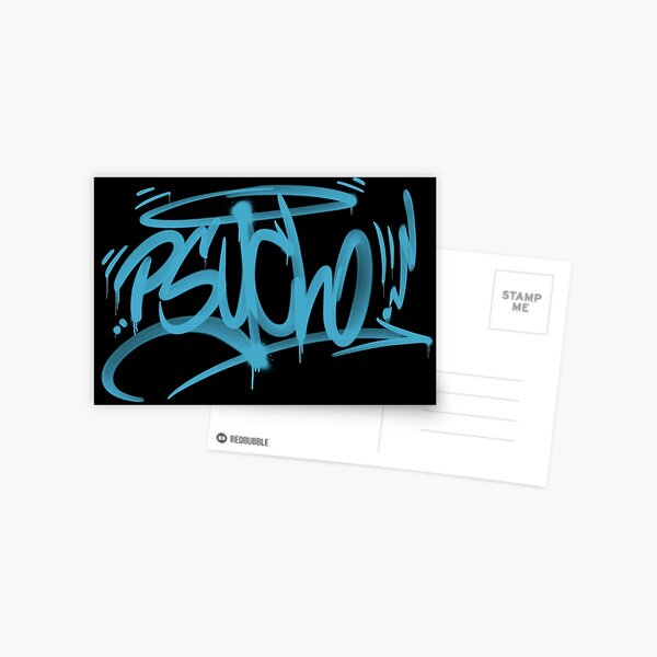 graffiti tag psycho Postcard