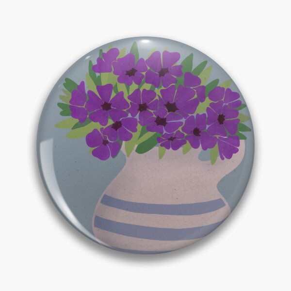 Item preview, Flores moradas en una jarra designed and sold by ToEllaBloom.