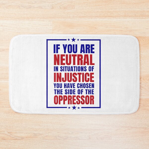 Item preview, If You are neutral in situations of injustice shirt, you have chosen the side of the oppressor, Injustice Desmond Tutu Saying facemask, Black Lives Matters Shirt and Face Mask designed and sold by Fatimah Saeed.