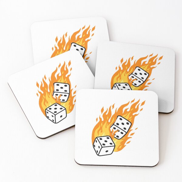 Item preview, Flaming Dice designed and sold by RLYRetro.
