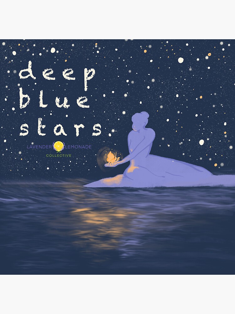 Thumbnail 3 of 3, Sticker, Deep Blue Stars Remastered Logo designed and sold by LavenderLem.