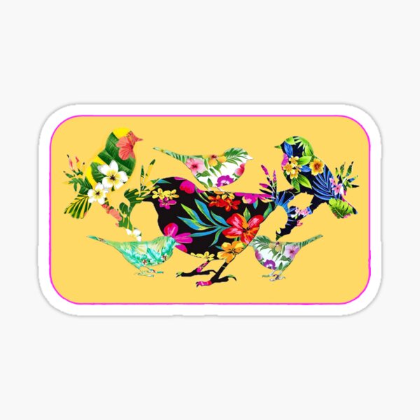 tropical bird collage DIGITAL TRENDs Sticker