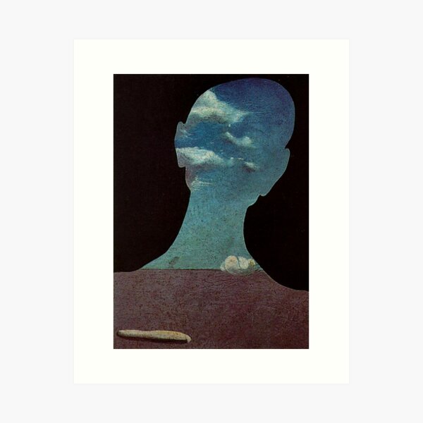 Man with His Head Full of Clouds by Salvador Dali Art Print