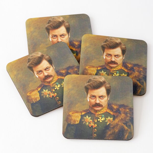 Item preview, Ron Swanson Old Timey Portrait Painting (Parks & Rec) designed and sold by uselessnyc.