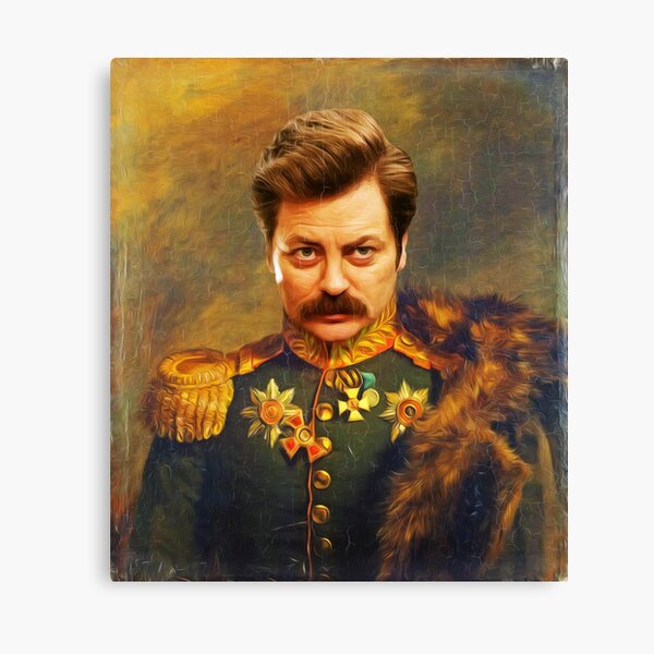 Item preview, Ron Swanson Old Timey Portrait Painting (Parks & Rec) designed and sold by uselessnyc.