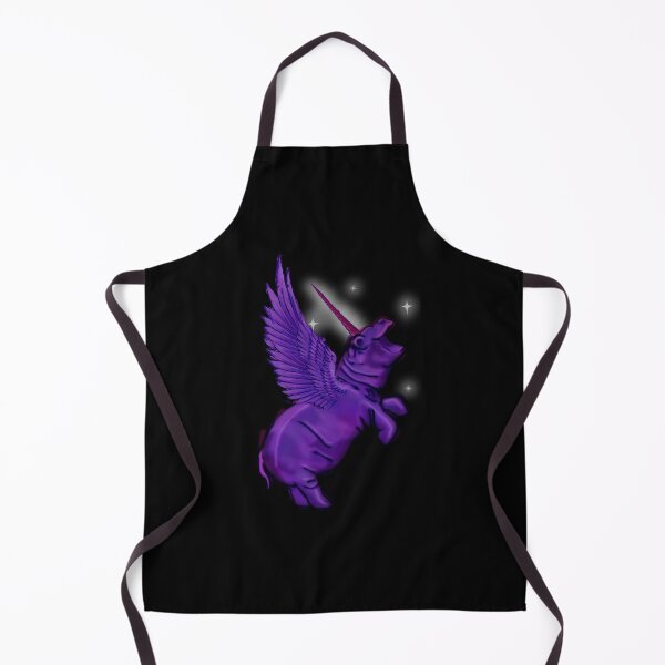 Item preview, Purple Violet Rainbow Sparkle Hippo Hippopotamus Unicorn horn wings winged  Fantasy Magic Pegacorn designed and sold by Stephanie Small.