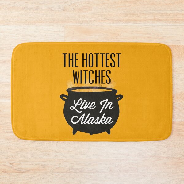 Item preview, The Hottest Witches Live in Alaska Halloween Quote designed and sold by AMSonArt.