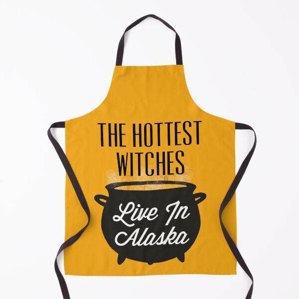 Item preview, The Hottest Witches Live in Alaska Halloween Quote designed and sold by AMSonArt.