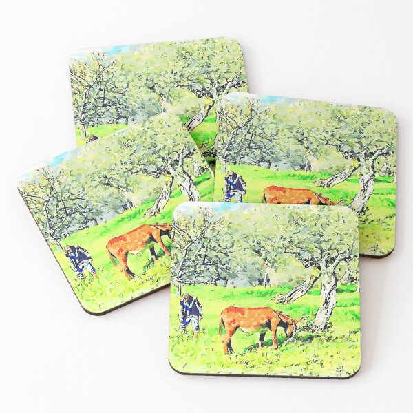 Item preview, Donkey and man in the olive grove designed and sold by Giuseppe Cocco.