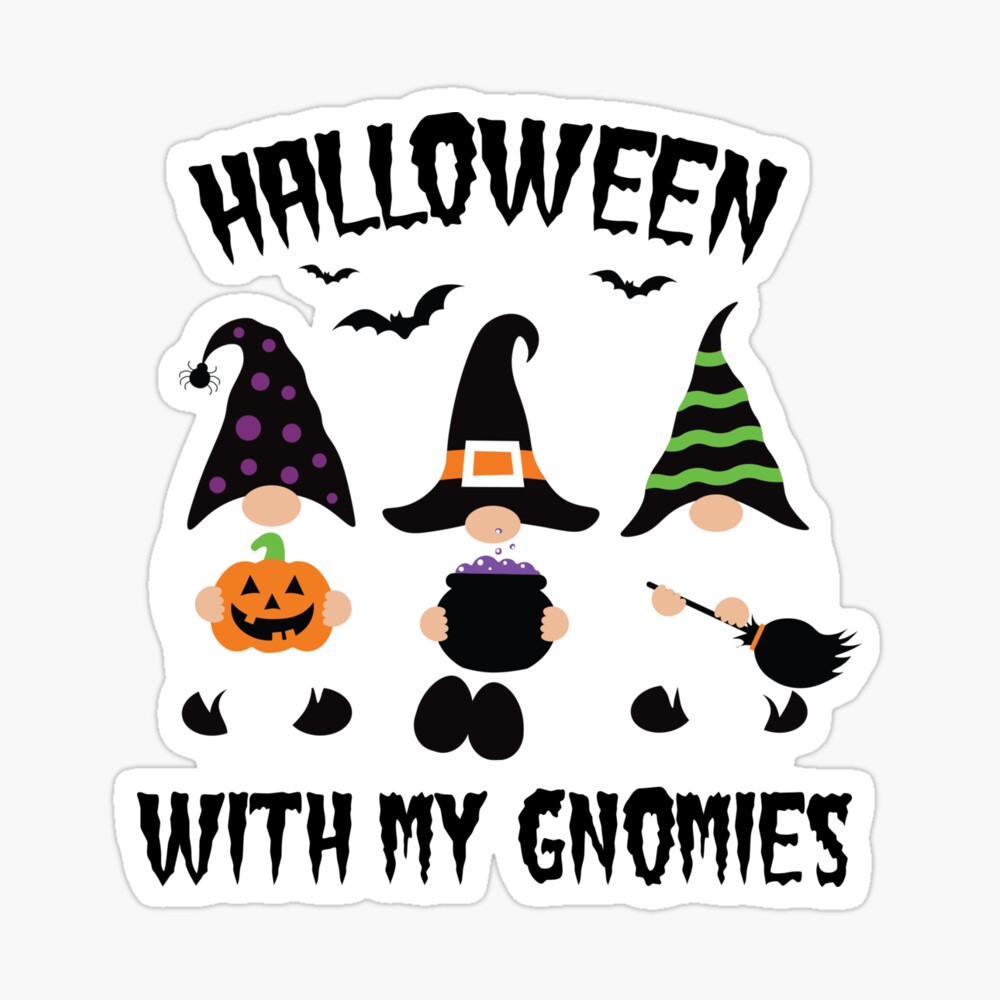 Download Copy Of Halloween With My Gnome Art Board Print By Somysomysomy Redbubble PSD Mockup Templates