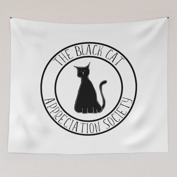 Item preview, The Black Cat Appreciation Society Logo Typography Design designed and sold by RhubarbMyrtle.