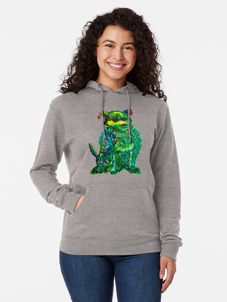Alternate view of Cool Dog Abstract Original Lightweight Hoodie