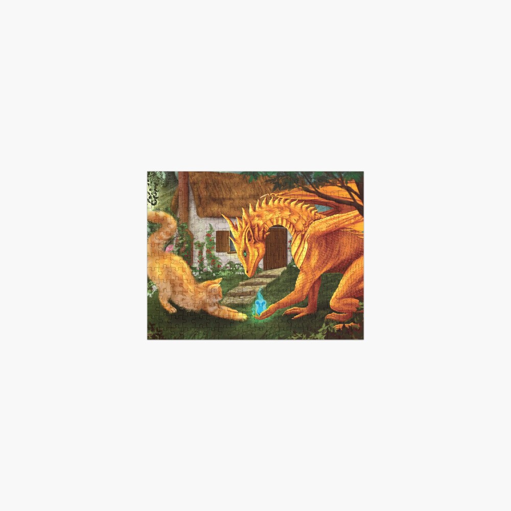 Cat and Dragon Jigsaw Puzzle