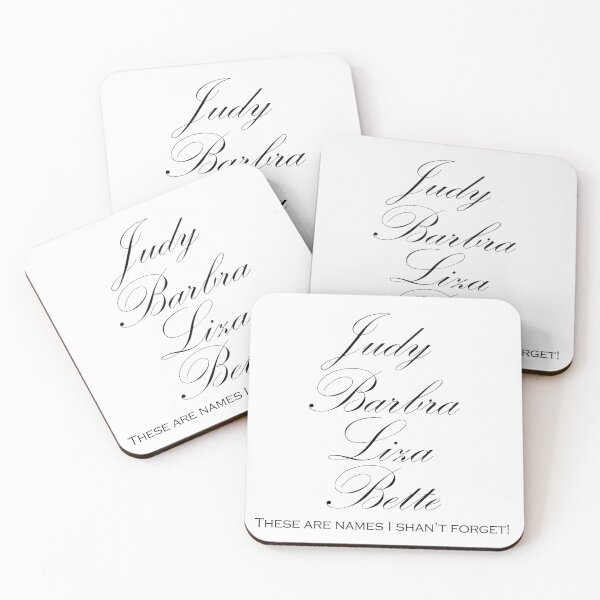 Item preview, Judy - Barbra - Liza - Bette (BLACK) designed and sold by Wayne's Warehouse.