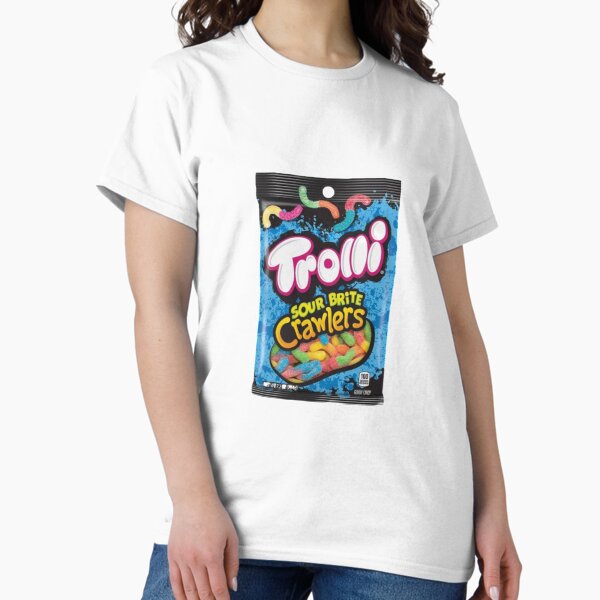 Vista previa del artículo con la obra «Rastreadores de mordiscos agrios “Trolli”», diseñado y vendido por stickersbyss.