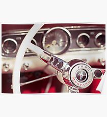 Ford Mustang Steering Wheel Poster