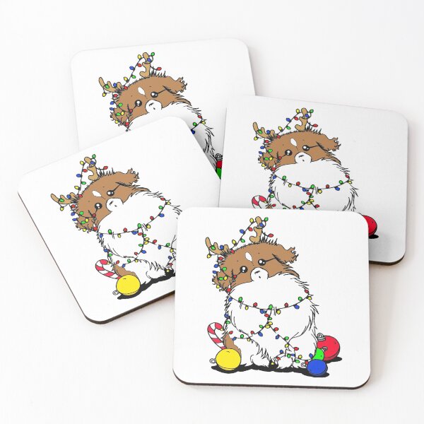 Item preview, Cute Beautiful and Funny Brown and White Parti Tibetan Spaniel Christmas Lights Design designed and sold by Monica C. Webster.