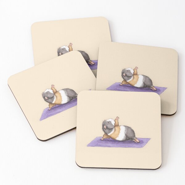 Item preview, Yoguinea Yoga Guinea Pig - Side Plank Pose designed and sold by wguineapigsfly.