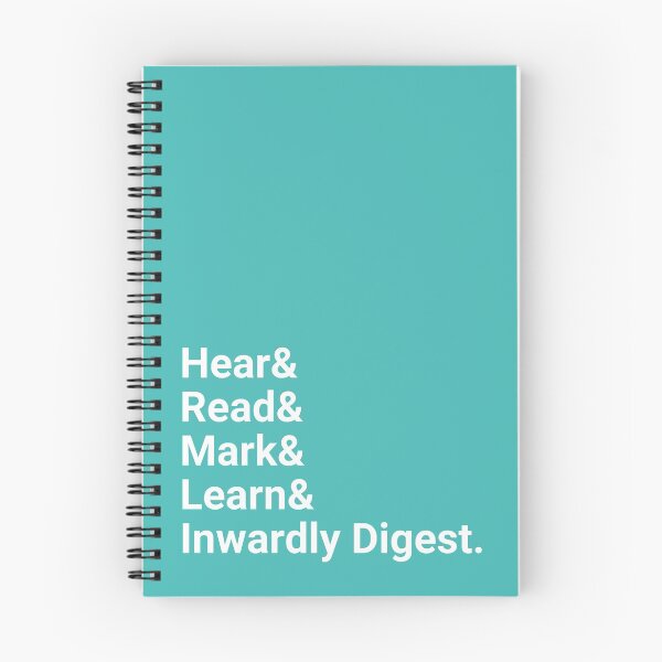 Item preview, Read/mark/learn white text designed and sold by AnglicanNerd.