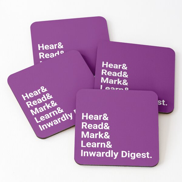 Item preview, Read/mark/learn white text designed and sold by AnglicanNerd.