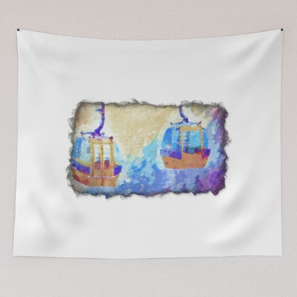 Item preview, Ski lift in the mountains or gondola and mountain railway designed and sold by ToniStauche.