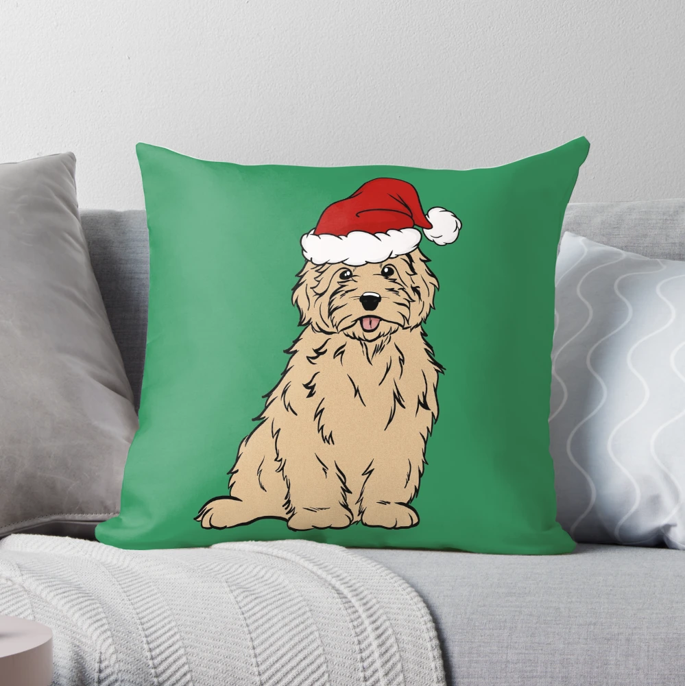 Goldendoodle shop christmas pillow