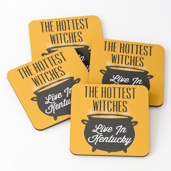Item preview, The Hottest Witches Live in Kentucky Halloween Quote designed and sold by AMSonArt.