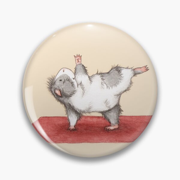 Item preview, Yoga Guinea Pig - Half Moon Pose - Yoguineas designed and sold by wguineapigsfly.