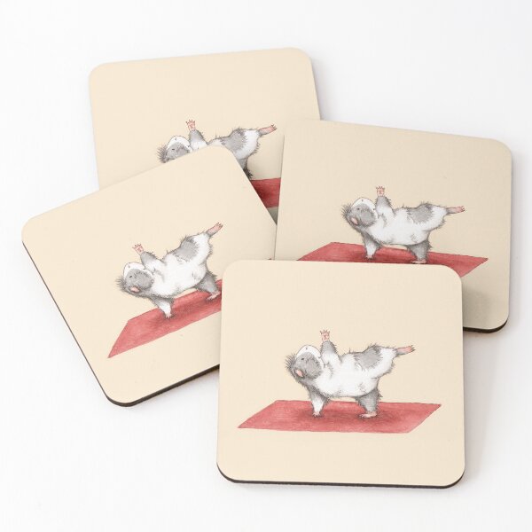 Item preview, Yoga Guinea Pig - Half Moon Pose - Yoguineas designed and sold by wguineapigsfly.