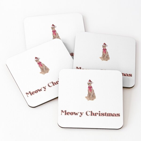 Item preview, Meowy Christmas | Cheetah Christmas Card | Cat lovers designed and sold by sharasaur.
