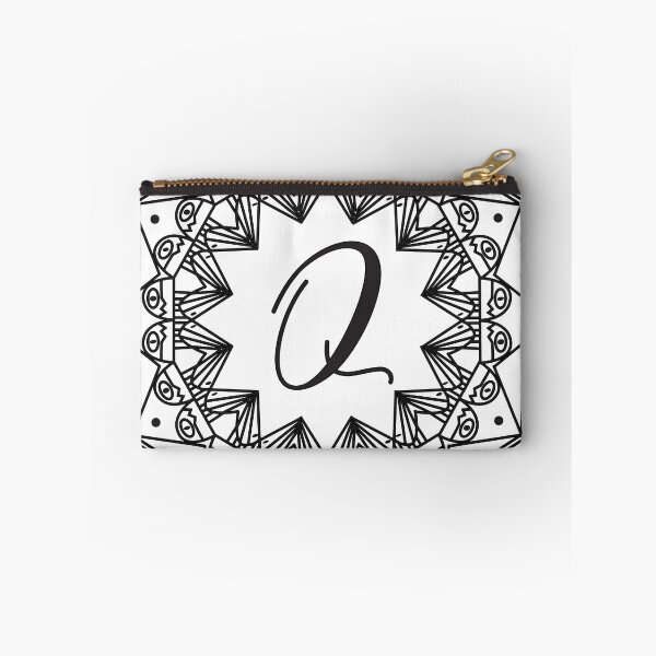 Item preview, Letter Q Black Mandala Monogram designed and sold by ABulgov.