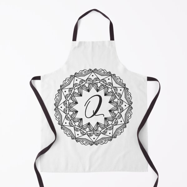 Item preview, Letter Q Black Mandala Monogram designed and sold by ABulgov.