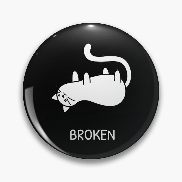 Item preview, Broken Pussy Cat Sad Kitten Funny Insecure Joke Artwork designed and sold by CreatedbyJR.