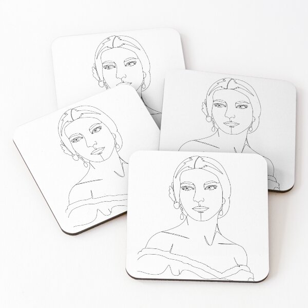 Item preview, Maria Callas minimalist line art portrait designed and sold by OpeRadar.