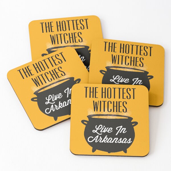 Item preview, The Hottest Witches Live in Arkansas Halloween Quote designed and sold by AMSonArt.