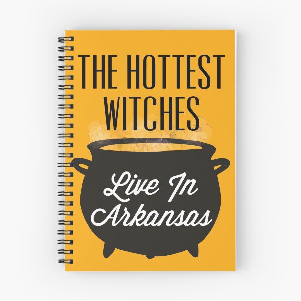 Item preview, The Hottest Witches Live in Arkansas Halloween Quote designed and sold by AMSonArt.