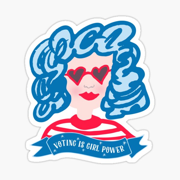 Voting is Girl Power Sticker