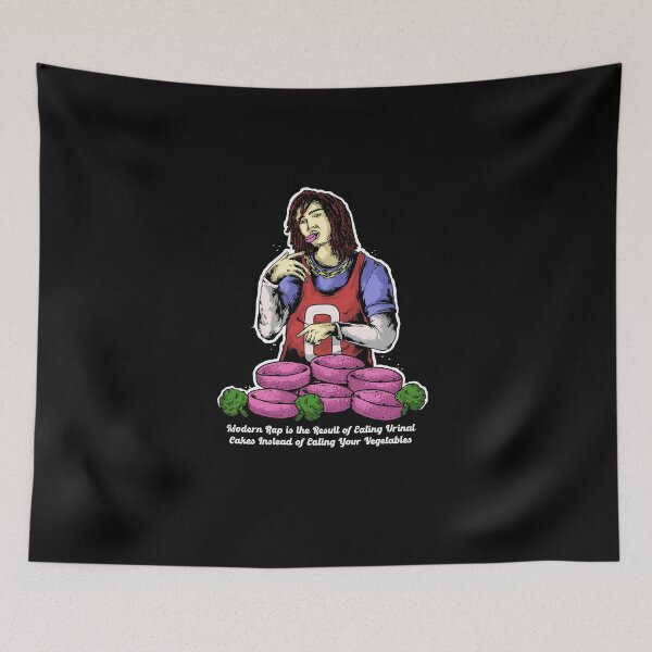 Item preview, Modern Rap is the Result of Eating Urinal Cakes Instead of Eating Your Vegetables | Cynical Hilarious Musician T Shirt designed and sold by The Snarky Musician.