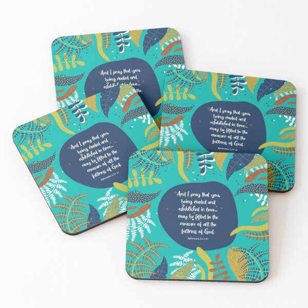 Item preview, All the fullness of God, Ephesians 3:17-21, Bible Quote designed and sold by StudioCitrine.