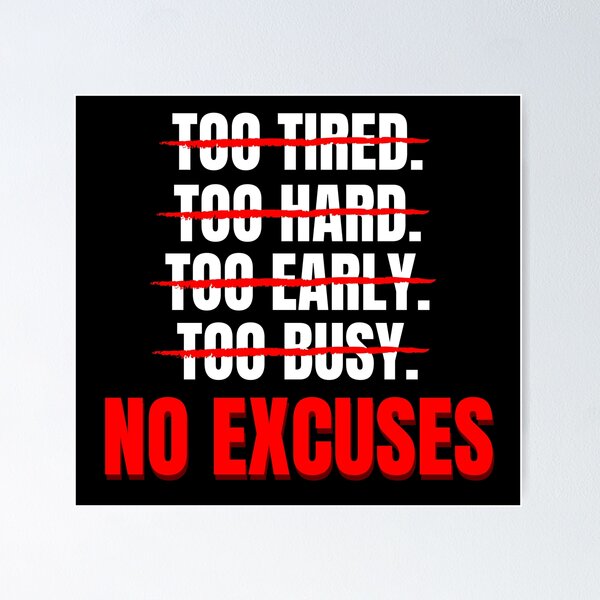 Item preview, No Excuses designed and sold by ShopEssentials.