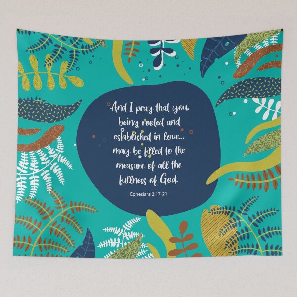 Item preview, All the fullness of God, Ephesians 3:17-21, Bible Quote designed and sold by StudioCitrine.