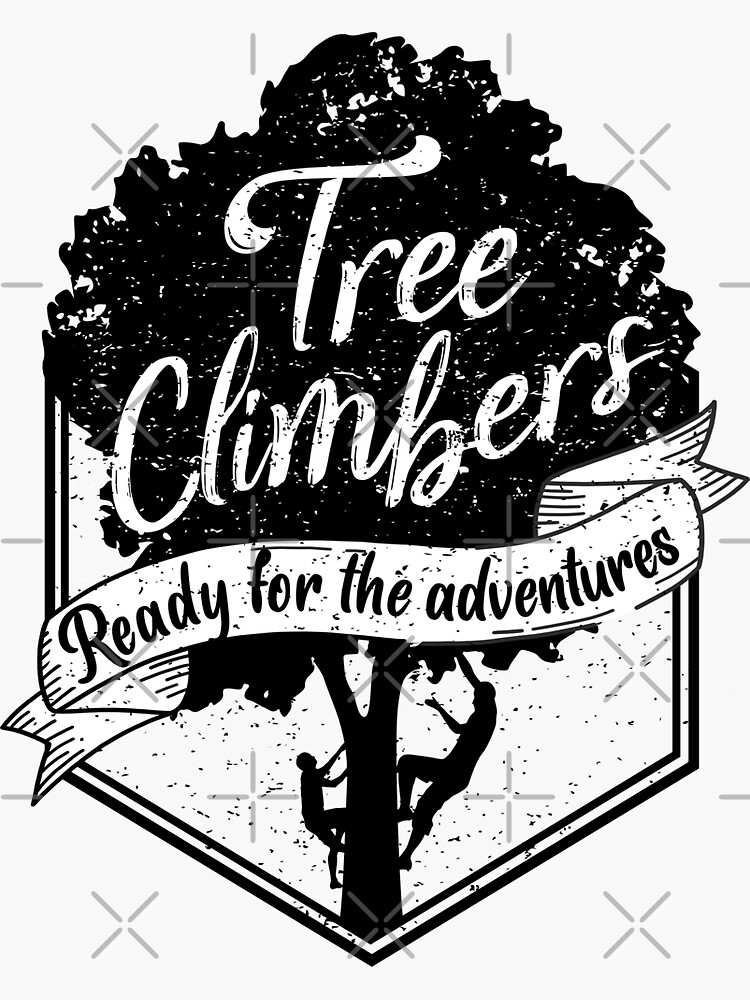 "Tree Climbers Ready For The Adventures..." Sticker by ZippySloth