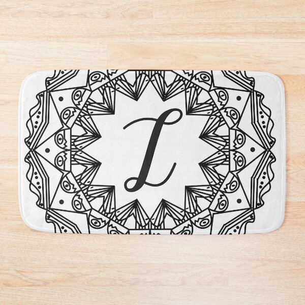 Item preview, Letter Z Black Mandala Monogram designed and sold by ABulgov.