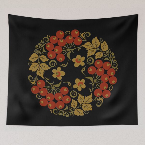 Item preview, Traditional Russian pattern Khokhloma (Khokhloma) designed and sold by Papilloneffect.