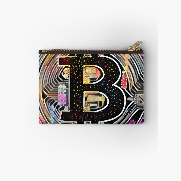 Item preview, Bitcoin BTC coin in 80s poster colors.  designed and sold by PrintPit.