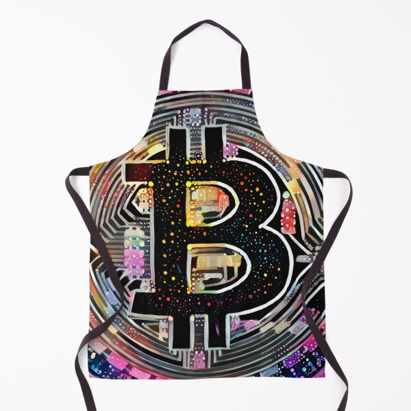 Item preview, Bitcoin BTC coin in 80s poster colors.  designed and sold by PrintPit.