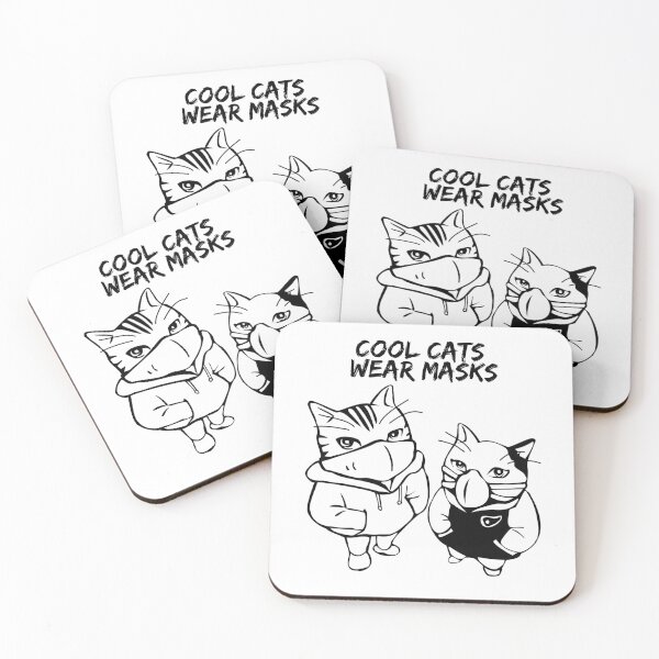 Item preview, Cool Cats Wear Masks designed and sold by GoodGirlDesigns.