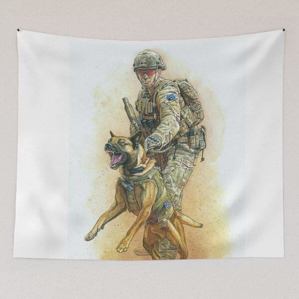 Item preview, German Shepherd Dog Art danger dogs soldier designed and sold by Coolstuff4you71.