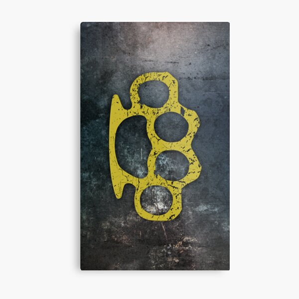 Brass knuckle/Knuckle Duster skull radioactivity Art Print for